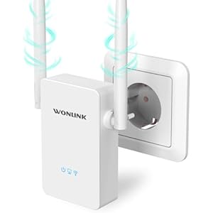 WONLINK Répéteur WiFi 2024 Nouveau Repeteur WiFi Puissant avec WPS, Amplificateur WiFi sans Fil 300Mbps WiFi Extender 2.4GHz Booster WiFi avec Port Ethernet, Compatible avec Tous Les Routeur