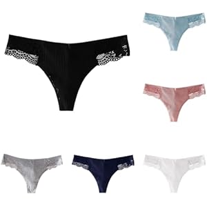 Breathable Underwear for Women Cut Out Low Rise Hot Thongs Crotchless Cozy Panties Transparent Womens Lingerie