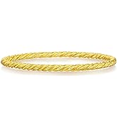 Chow Sang Sang Dazzling Mirror Gold 999.9 24K Solid Gold Price-by-Weight Gold Twisted Rope Stacka...