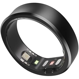 RingConn Gen 1, Smart Ring for Women/Men, No App Subscription, Size First with Sizing Kit, Smart Ring Health Tracker, 7-Day Battery Life, Fitness & Sleep Tracker for iOS & Android (Black, Si