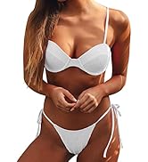 LANNEW Women's Sexy Two Piece Bikini Sets Halter String Triangle Swimsuit Bathing Suit