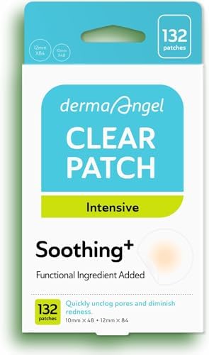 DERMA ANGEL Ultra Invisible Acne Patches Salicylic Acid Acne Patches for Cystic Acne Blemish Patches Hydrocolloid Patches Zit Patches - Day and Night Use - UPGRADED (Acne Specialist-132 Count-2 Sizes)