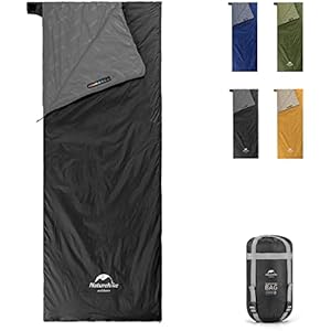 Naturehike Lightweight Sleeping Bag, Compact Ultralight Sleeping Bag, Envelope Backpacking Sleeping Bag Portable, Waterproof, Comfort with Compression Sack for 3 Season Camping, Traveling, H