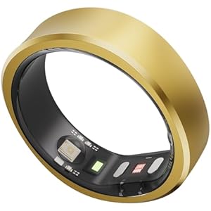 RingConn Gen 1, Smart Ring for Women/Men, No App Subscription, Size First with Sizing Kit, Smart Ring Health Tracker, 7-Day Battery Life, Fitness & Sleep Tracker for iOS & Android (Gold, Siz