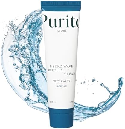 PURITO Deep Sea Cream, Hydration, Lightweight, for All Skin Types, Daily Face Moisturizer, Vegan & Cruelty-Free, Korean Skin Care, 50ml 1.69fl.oz