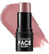 FOCALLURE Cream Blush Makeup,Buildable Blush Stick for Cheeks,Matte and Dewy Finish,Long Wearing,...