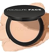 FOCALLURE Flawless Pressed Powder, Control Shine & Smooth Complexion, Pressed Setting Powder Foun...