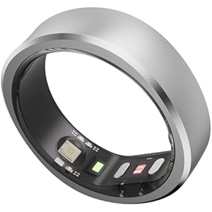 RingConn Gen 1, Smart Ring for Women/Men, No App Subscription, Size First with Sizing Kit, Smart Ring Health Tracker, 7-Day Battery Life, Fitness & Sleep Tracker for iOS & Android (Silver, S