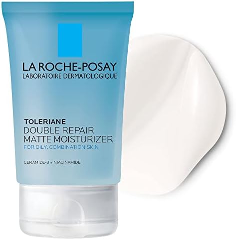 La Roche-Posay Toleriane Double Repair Matte Face Moisturizer, Daily Moisturizer For Oily Skin With Ceramide And Niacinamide For All Skin Tones, Oil Free, Non-Comedogenic