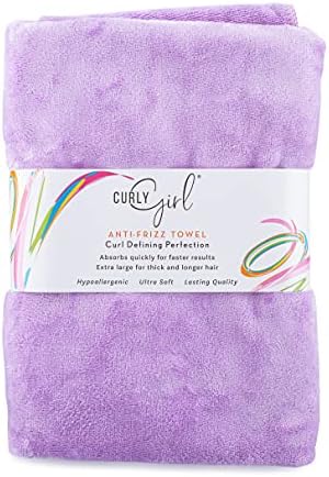 Curly Girl Microfiber Hair Towel - Anti-Frizz, Absorbent, Fast Drying - for Curly Hair - Microfiber Hair Towel for Curly Hair