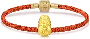 Image of CHOW SANG SANG 999 24K Solid Gold Zodiac Snake in Lucky Bag Charm Bracelet for Women 17cm 95342C