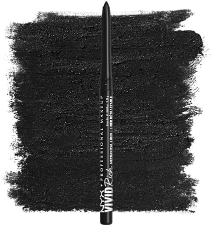 NYX PROFESSIONAL MAKEUP Mechanical Eye Pencil,Vivid Rich Mechanical, Creamy Retractable Eyeliner - Always Onyx, Black Eyeliner