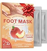 Scala Foot Peel Mask Treatment (2 Pack) Dead Skin Remover For Feet, Dry Cracked Feet, Exfoliator ...