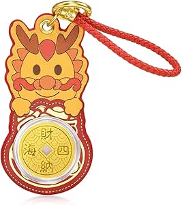 CHOW SANG SANG 999.9 24K Solid Gold Chinese Zodiac, Dragon Cute Ingot for Men and Women 94369D