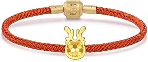 CHOW SANG SANG 999 24K Solid Gold Mini Charm Dazzling Gold Dragon Charm Bracelet for Women 94470C