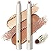 LUXAZA PRO Multi-Purpose Makeup Stick, Cream Shimmer Matte, Eyeshadow Eyeliner Highlighter Makeup Eye Brightener Contour Bronzer Eyebrow Pencil #S1M2