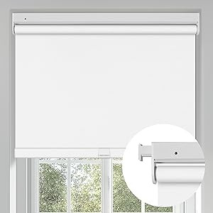 No Tools No Drill Cordless Blackout Roller Shades, Roller Blinds for Window, Roll Up Blinds for Window Bedroom, Living Room, Office.White.53.5" W x 72" H Blackout-white 53.5"W x 72"H