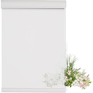 Light Filtering Roller Shades for Windows 5% Openness Solar Roller Blinds with Cassette Valance Room Darkening Heat Insulated Window Shades for Home Office Living Room,Off White,69"W x 36"H