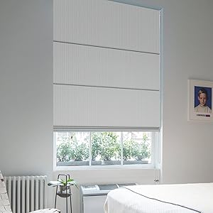 100% Blackout Roman Shades, Room Darkening Blinds for Windows,Easy to Install Thermal Insulated Window Blind for Bedroom, Living Room, Office, Cafe.Smoke Grey,67" W x 92" H My-blackout-smoke