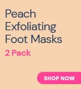 Peach exfoliating foot masks