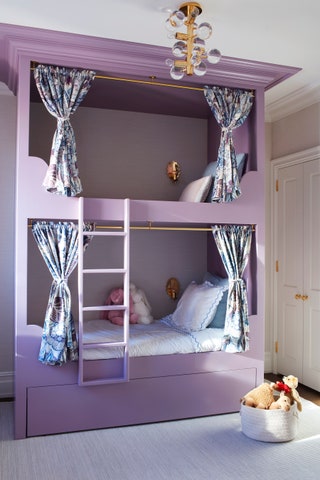 Image may contain Furniture Lamp Bed Bunk Bed Toy Home Decor Bedroom Indoors and Room