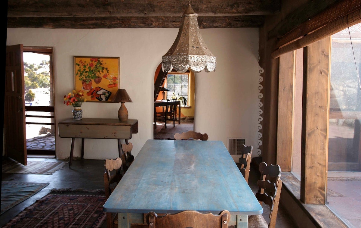 Dining room in a New Mexico Airbnb.