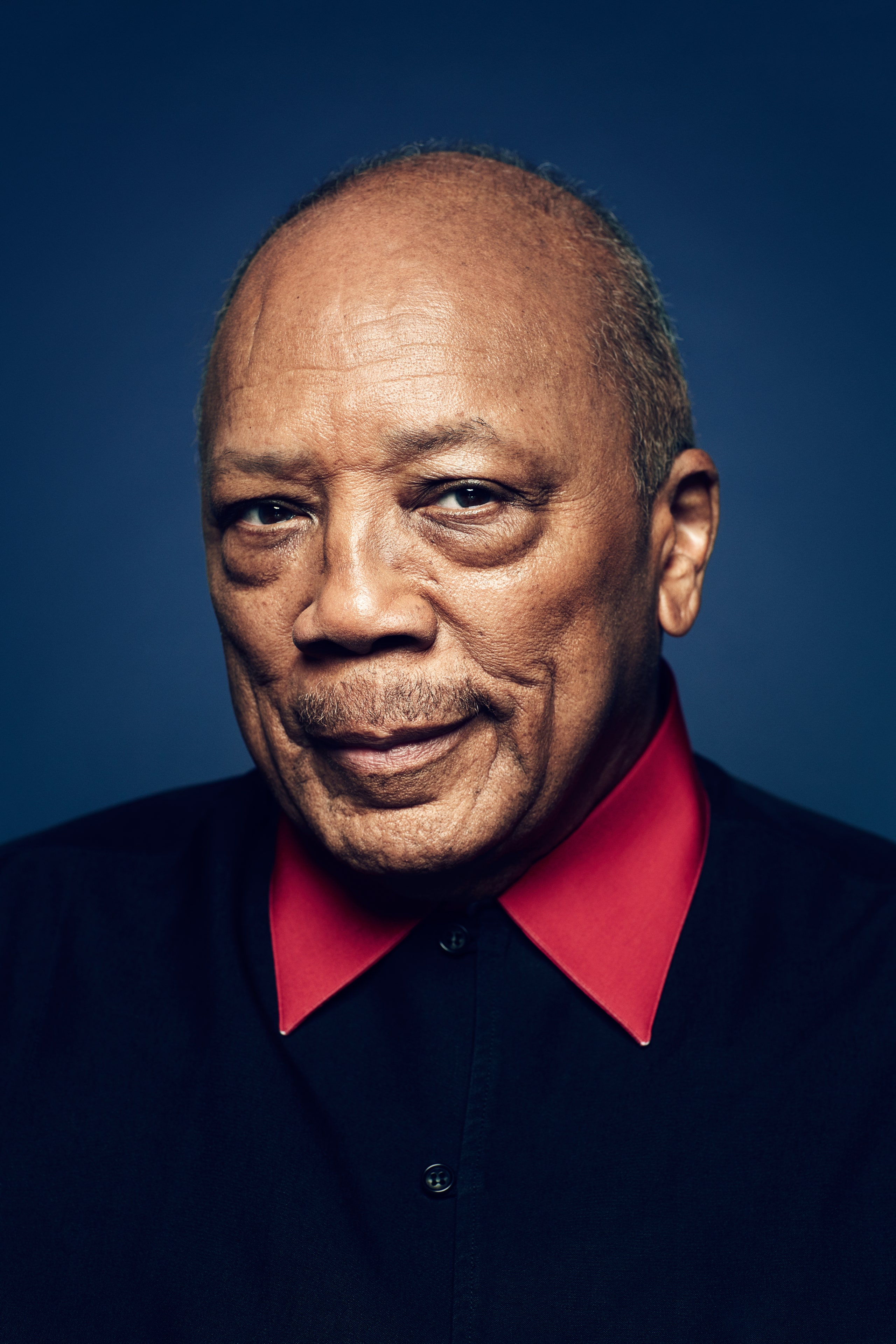 This image may contain Quincy Jones Face Human Person Head Performer Frown Photo Photography and Portrait