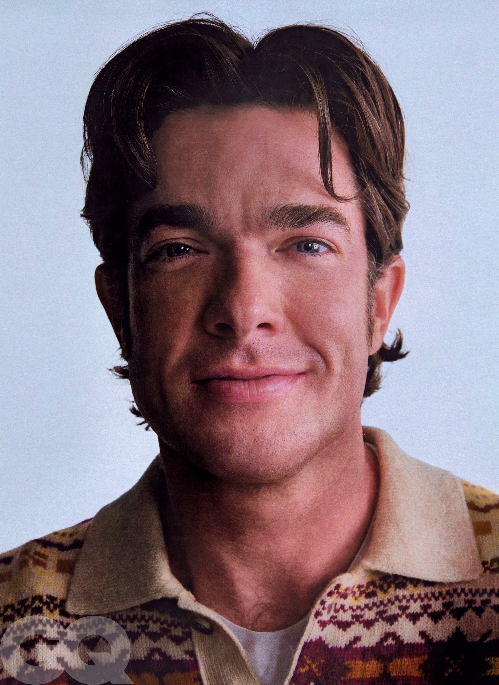 Image may contain John Mulaney Head Person Face Photography Portrait Happy Smile Body Part Neck Adult and Dimples