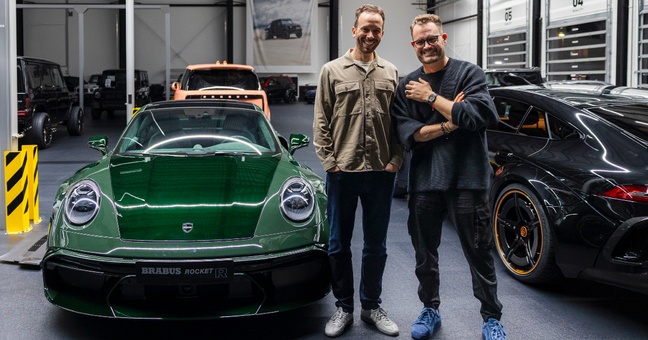 Philipp Westermeyer und Constantin Buschmann bei Brabus in Bottrop.