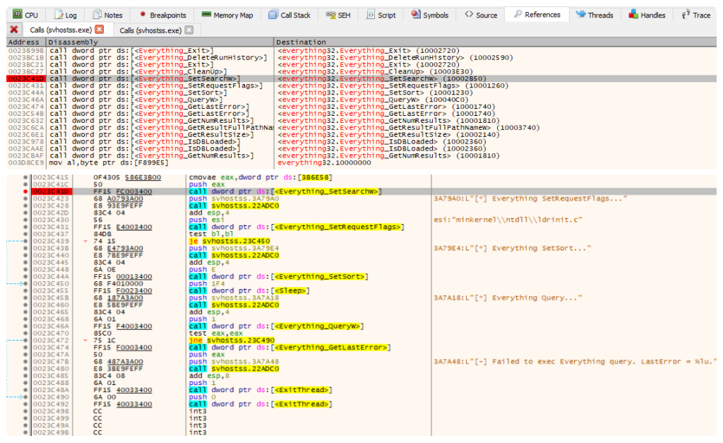 SetSearchW function