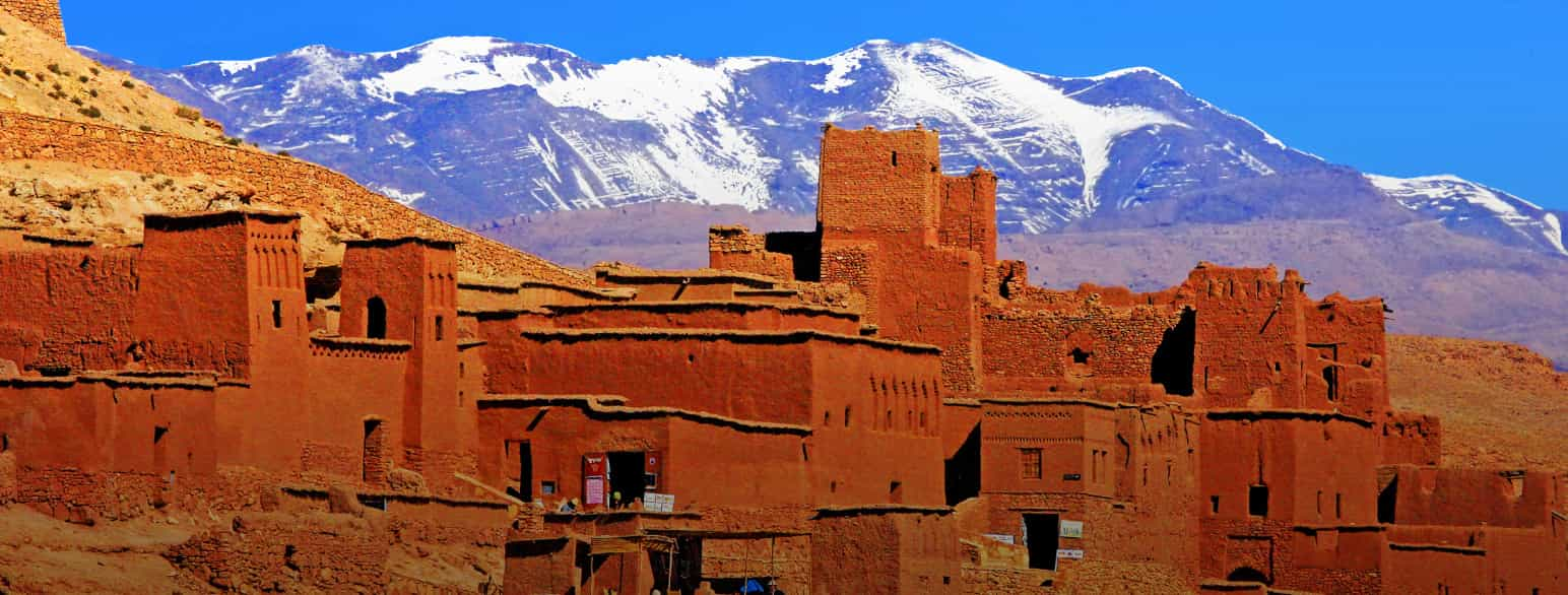 Den befestede byen Ait Ben Haddou i Atlasfjellene