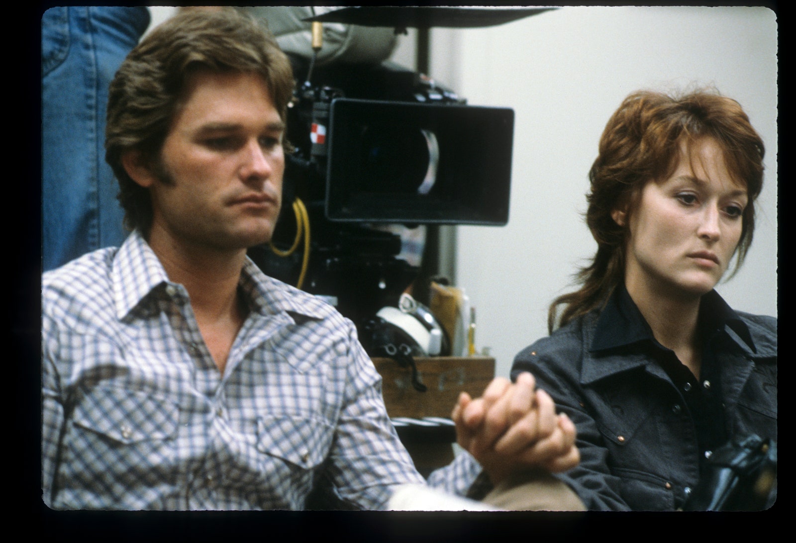 Image may contain Kurt Russell Karen Silkwood Camera Electronics Video Camera Photography Adult Person and Teen