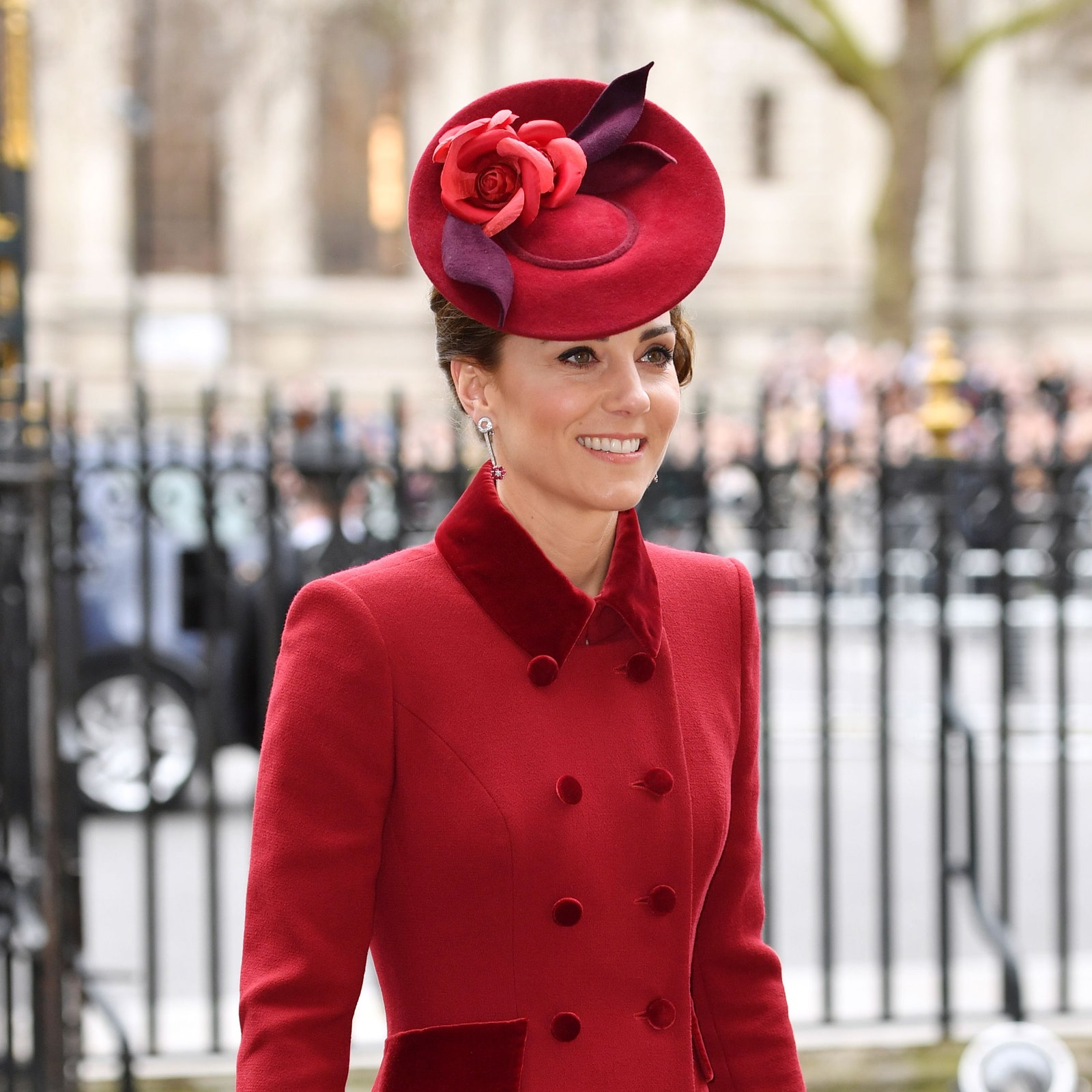 The Duchess Of Cambridge Is A Vision In Red At The Commonwealth Day Service