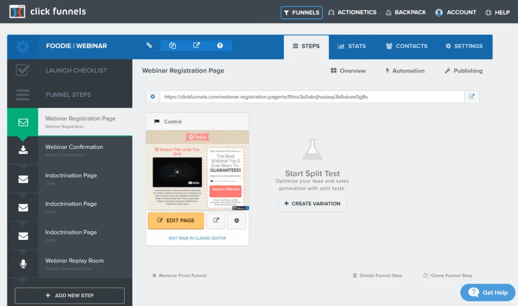 clickfunnels interface