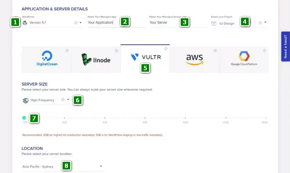 vultr high frequencey server set up