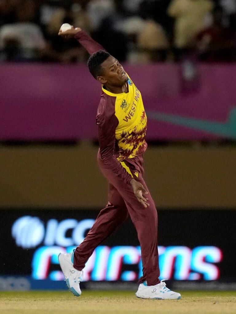 West Indies spinner Akeal Hosein.
 - AP FILE PHOTO