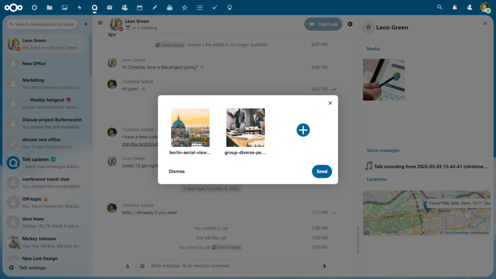 Collaboration within Nextcloud Talk