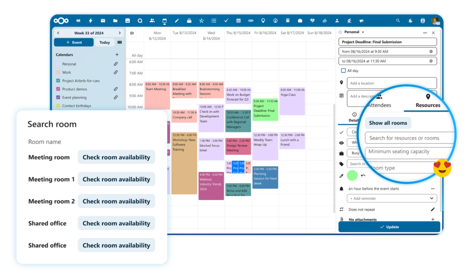 Nextcloud Hub 9 Calendar Bubble graphic