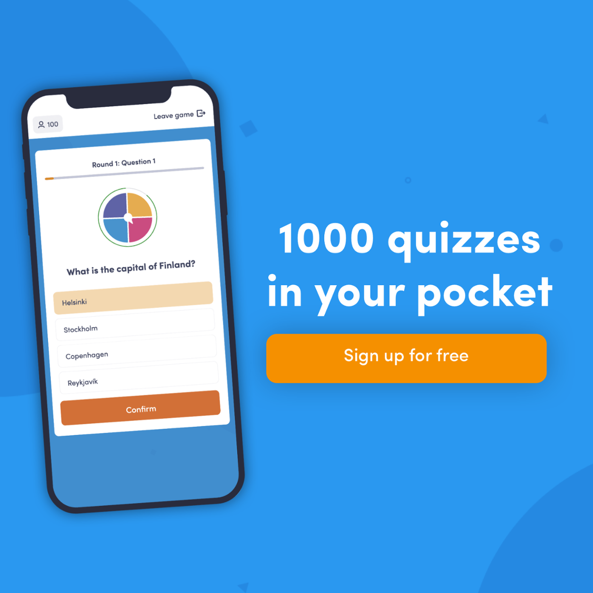 Sign up for free to get 1000 quizzes in your pocket