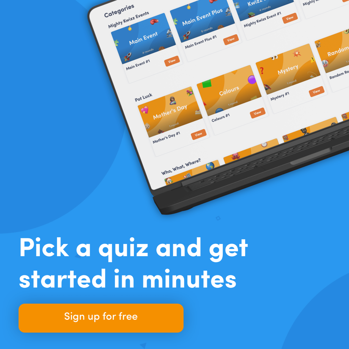 Sign up for free to get quizzing in minutes