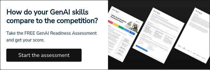 How do your GenAI skills compare to the competition?   Take the FREE GenAI Readiness Assessment and get your score.  