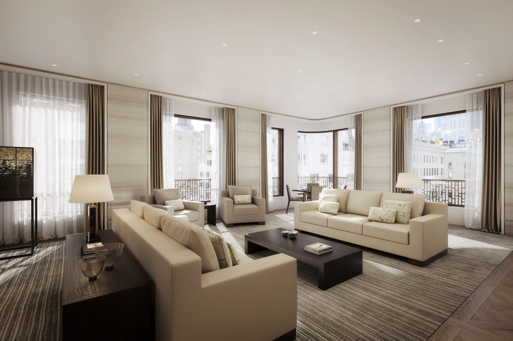 Plush living areas will also abound within the building's walls.