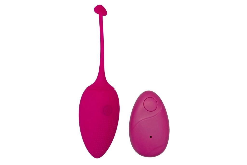 A kegel vibrator and remote control.