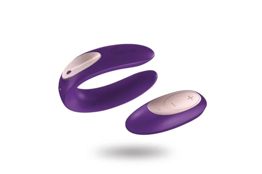 A purple sex toy for couples