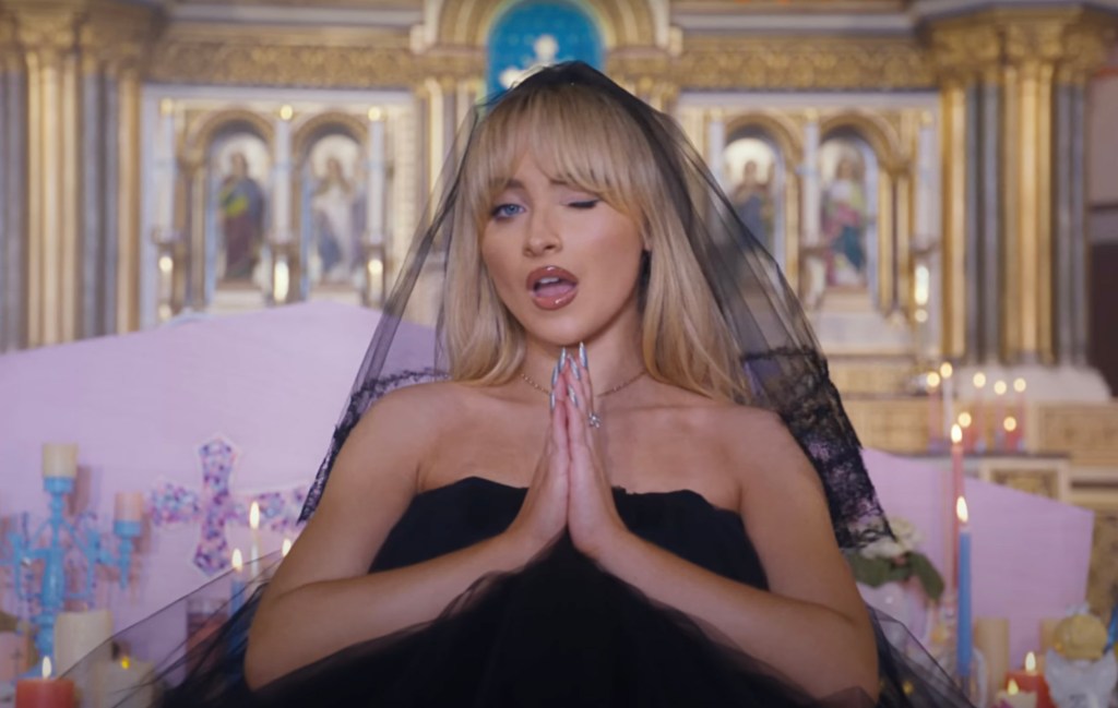 Gigantiello made headlines last year when he was demoted for allowing pop star Sabrina Carpenter to film one of her racy music videos inside his church. 