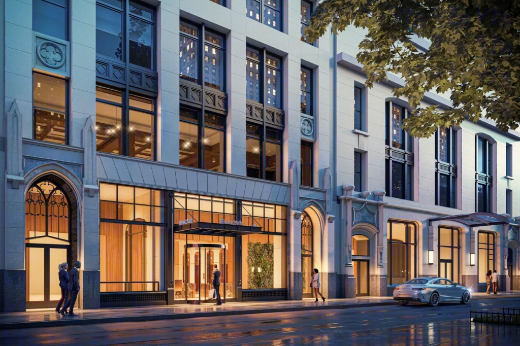 Spacious terrace at 11 E 26th St building overlooking Madison Square Park