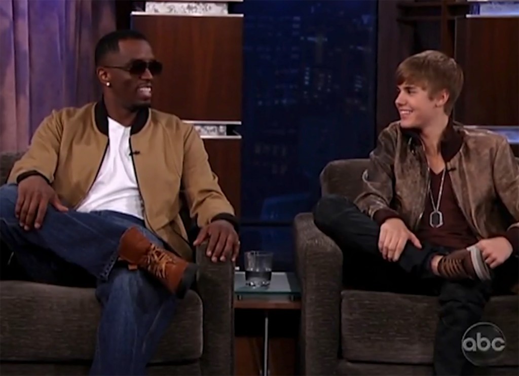 Diddy and Justin Bieber on Jimmy Kimmel in 2011