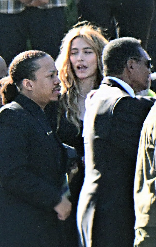 Paris Jackson at the funeral service for Tito Jackson