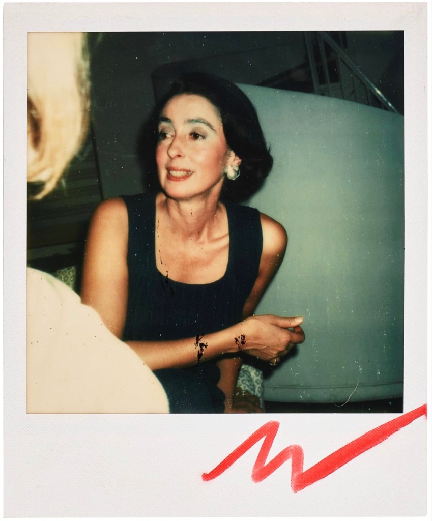 A February 1973 photo of Mica Ertegun taken by Andy Warhol and will also be featured in the auction. 