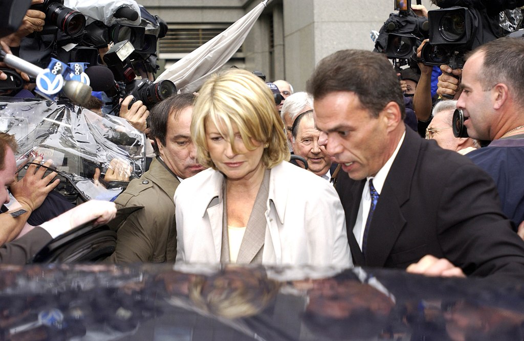 Martha Stewart leaving a Manhattan courtroom